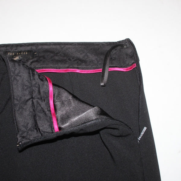Ted Baker Pant Sz 1 x 28 Black Pockets Ankle Polyester Elastane Pant