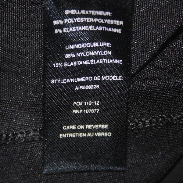Alice + Olivia Dress Air Black V Neck Sleeveless Mesh Bottom Poly