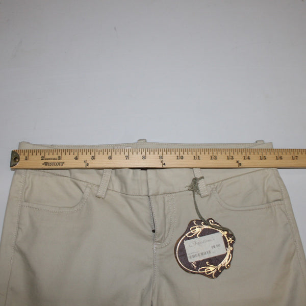 Kut Shorts NEW $99 Sz 4 x 11 Tan Pockets Hook Eye Closure Cotton Spandex Shorts
