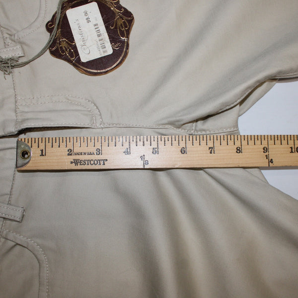 Kut Shorts NEW $99 Sz 4 x 11 Tan Pockets Hook Eye Closure Cotton Spandex Shorts