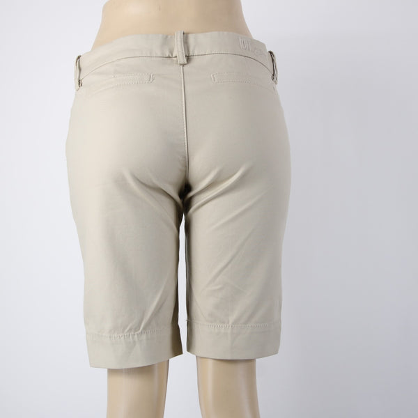 Kut Shorts NEW $99 Sz 4 x 11 Tan Pockets Hook Eye Closure Cotton Spandex Shorts