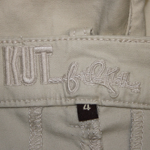 Kut Shorts NEW $99 Sz 4 x 11 Tan Pockets Hook Eye Closure Cotton Spandex Shorts