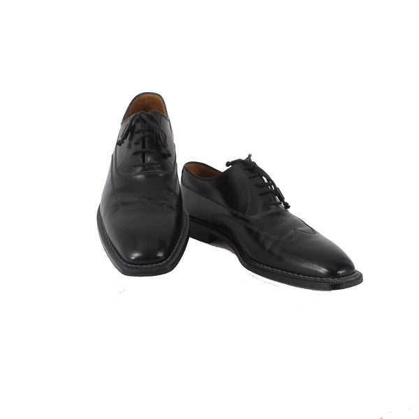 StefanoBi Shoes Sz 12 Black Lace Up Oxford Leather Dress Shoes