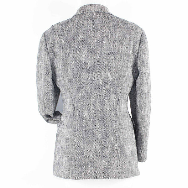 Mel & Me Jil Sander Sz 38 Black White Lined 100% Cotton Rayon Blend Jacket