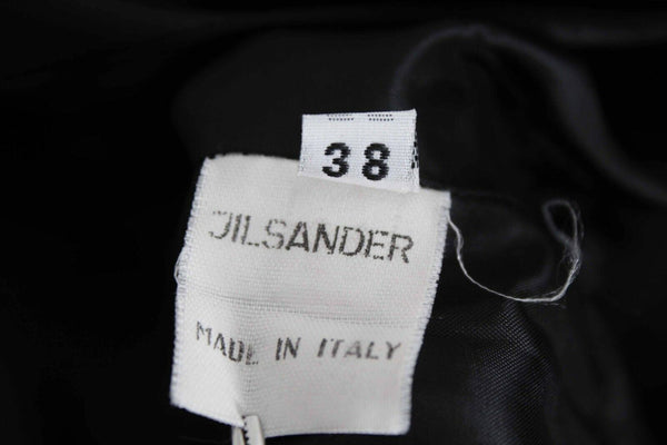 Mel & Me Jil Sander Sz 38 Black White Lined 100% Cotton Rayon Blend Jacket
