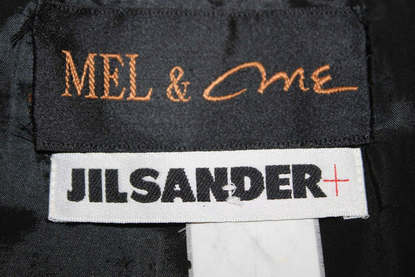 Mel & Me Jil Sander Sz 38 Black White Lined 100% Cotton Rayon Blend Jacket