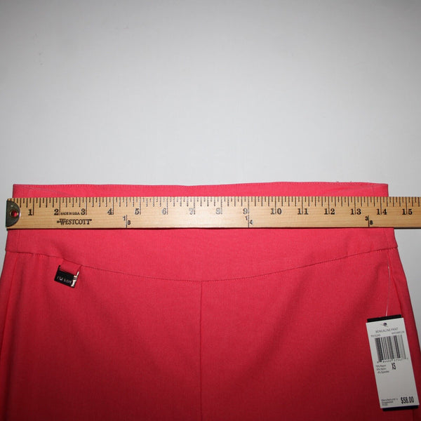 Premise NEW $58 Bengaline Sz XS x 26.5 Watermelon Pink Rayon Nylon Capri Pant