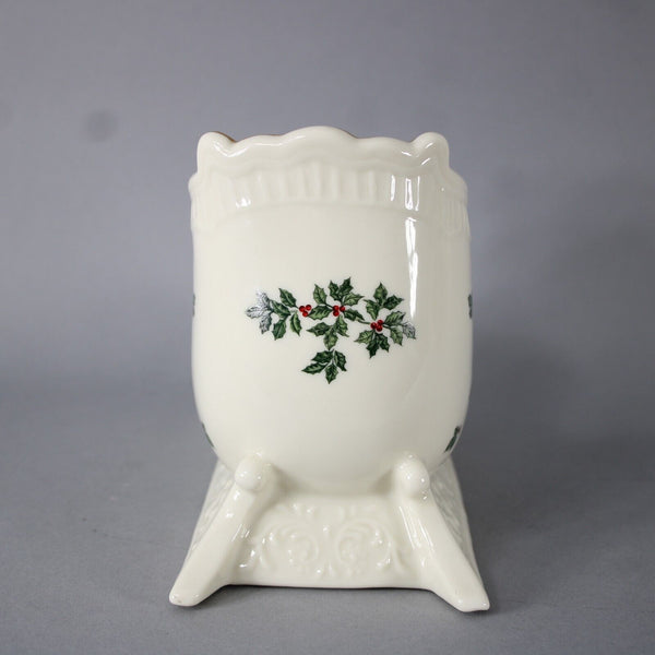 Baum Bros Formalities Cream Green Multi Ceramic Santa Sled 9 x 4 Decor