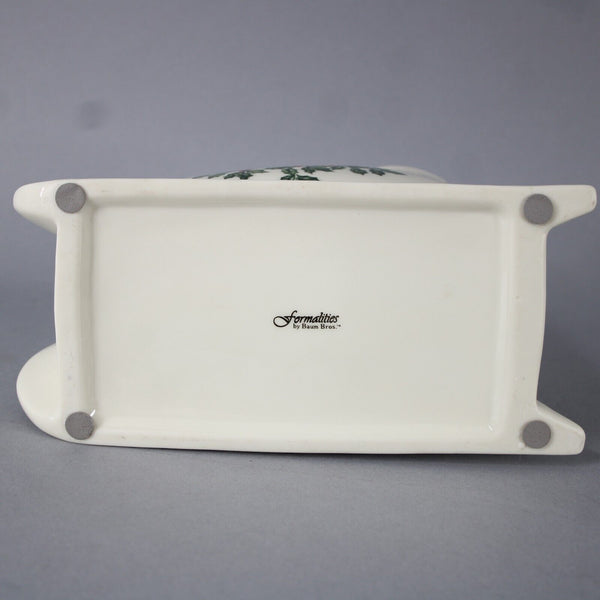 Baum Bros Formalities Cream Green Multi Ceramic Santa Sled 9 x 4 Decor