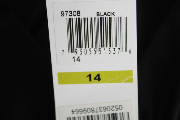 Maggy London NEW $128 Sz 14 Black Cold Arm Ruched Lined Poly Blend Dress