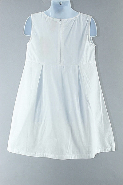 Sophie and Sam NEW L White Pink Multi 100% Cotton Embroidered Girls Dress