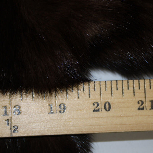 Avanti Chocolate Brown Collared Lined Pockets Mink Fur Coat