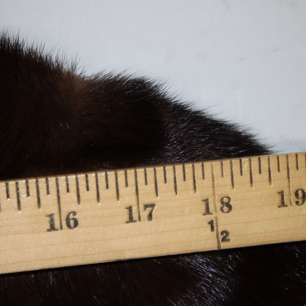 Avanti Chocolate Brown Collared Lined Pockets Mink Fur Coat
