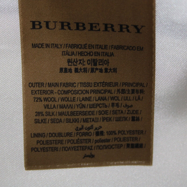 Burberry London NEW $300 Sz 2 Cream Black Stripe V Neck Back Lined Wool Silk Top