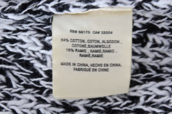 Moth Sz S Black White Open Weave Summer Cotton Blend Chunky Knit Top