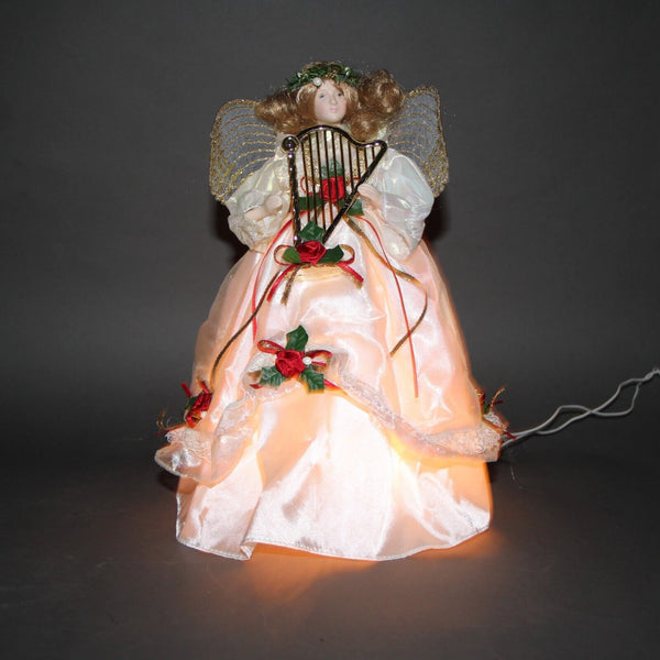Traditions Porcelain 12" Lighted Angel Tree Topper