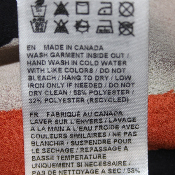 Joseph Ribkoff Top Sz 20 Orange Black Animal Print Recycled Polyester Top