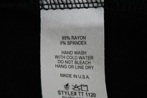 Color Bear Sz M Black Red White Blue Heart Flag Racerback Rayon Blend Top