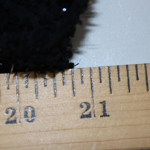 Loft Top NEW Sz MP Black Ruffles Poet V Neck Lined Textured Polyester Top