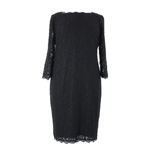 Adrianna Papell NEW $188 Sz 20W Black Lace Lined Viscose Nylon Knee Length Dress