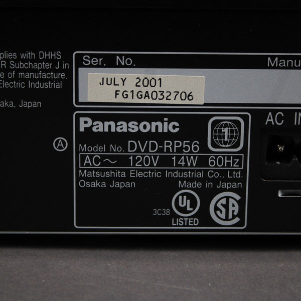 Panasonic PARTS ONLY 54mhz 10 Bit Cd DVD Player