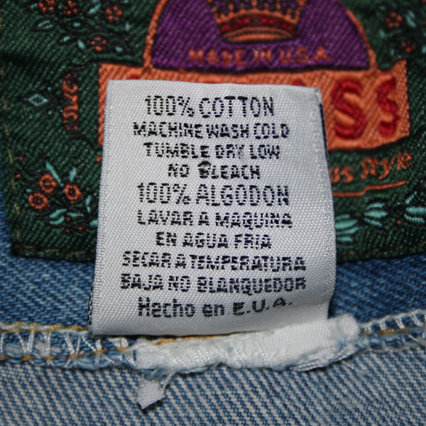 A Class Sz M Blue Denim Distressed Pockets Sleeveless 100% Cotton Vintage Vest