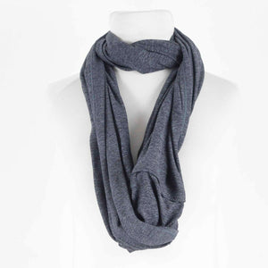 Lululemon OS 60 x 28 Gray Teal Hidden Snap Closure Stretch Knit Scarf Wrap