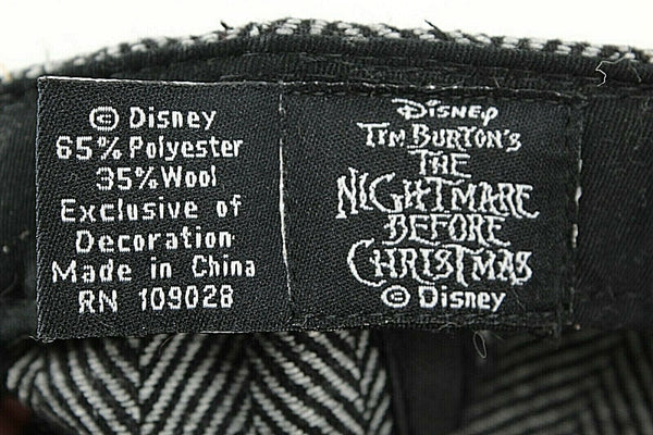 Disney The Nightmare Before Christmas Black Multi Polysuede Wool Patch Cap