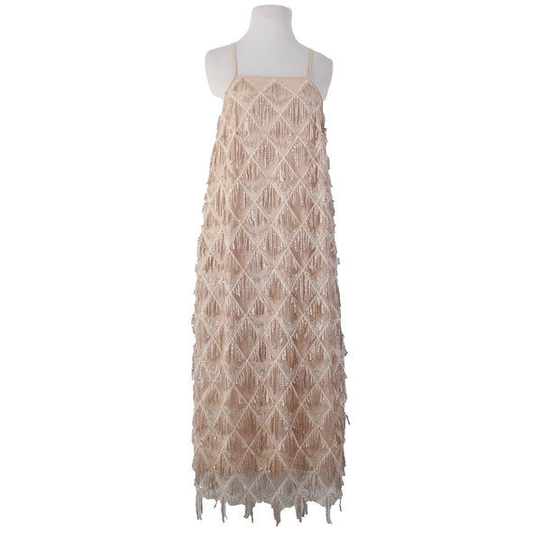Hayden Dress NEW Sz S Tan Gold Sequin Lined Pockets 100% Polyester Dress
