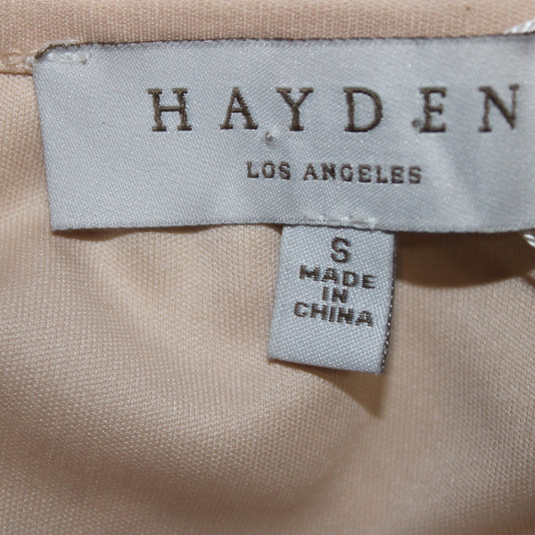 Hayden Dress NEW Sz S Tan Gold Sequin Lined Pockets 100% Polyester Dress