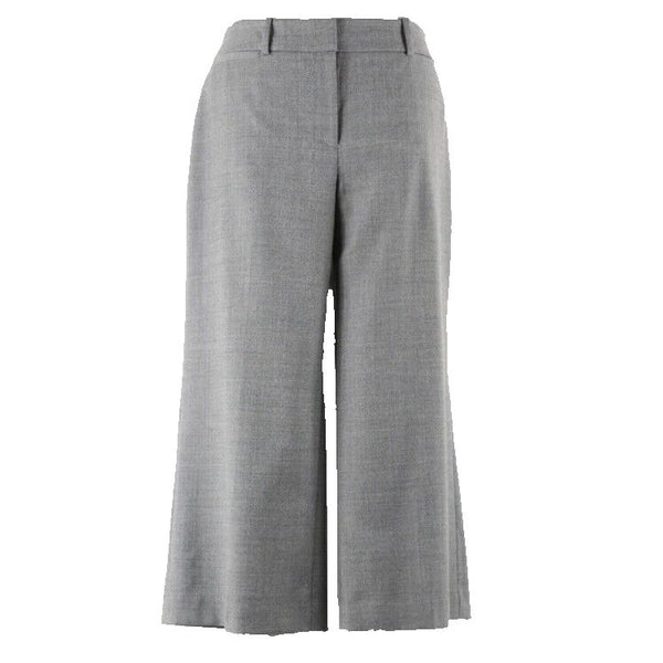 White House Black Market NEW NELL Sz 6 x 22 Grey Crop Wool Polyester Blend Pant