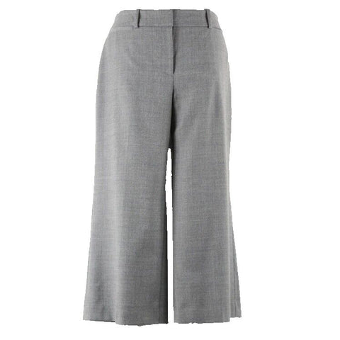 White House Black Market NEW NELL Sz 6 x 22 Grey Crop Wool Polyester Blend Pant