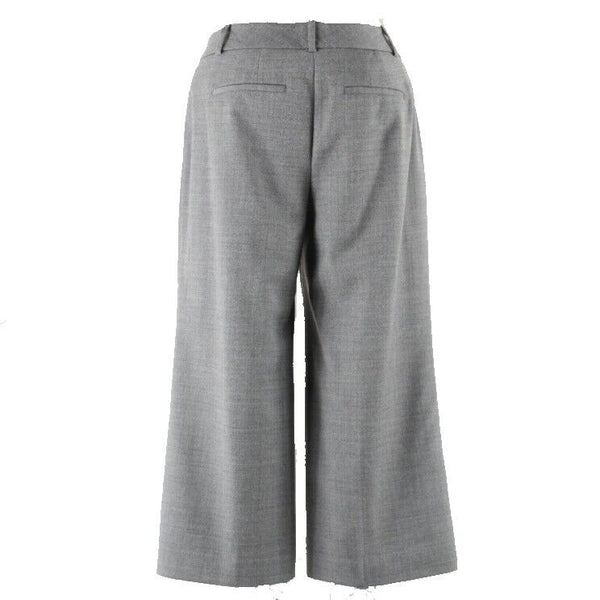 White House Black Market NEW NELL Sz 6 x 22 Grey Crop Wool Polyester Blend Pant