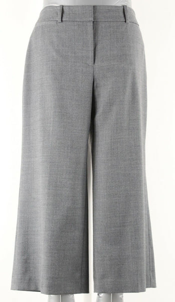White House Black Market NEW NELL Sz 6 x 22 Grey Crop Wool Polyester Blend Pant