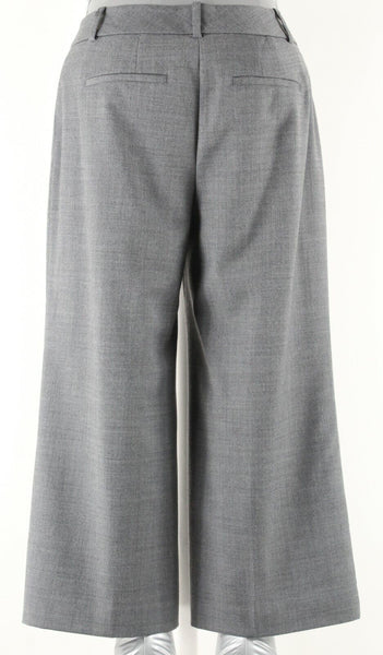White House Black Market NEW NELL Sz 6 x 22 Grey Crop Wool Polyester Blend Pant