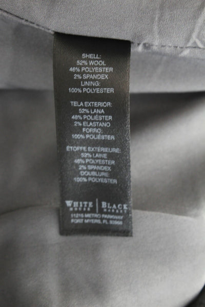 White House Black Market NEW NELL Sz 6 x 22 Grey Crop Wool Polyester Blend Pant