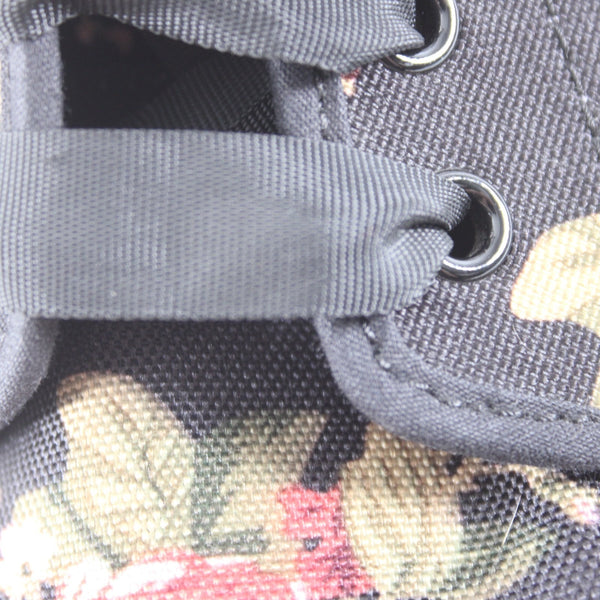 Dr Martens Boots Shoreditch Sz 9 Black Pink Multi Victorian Floral Canvas Boots