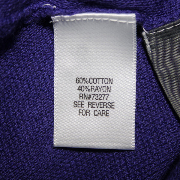 Simply Vera Sz M Purple Asymmetrical Draped Cotton Rayon Wrap Sweater