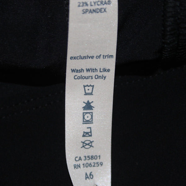 Lululemon Pant Sz 36 Black Pockets Straight Leg Nylon Spandex Pant