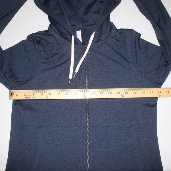 Glyder AW Jacket Sz S Navy Blue Zipper Pockets Hooded Polyester Elastane Jacket
