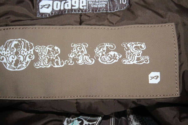 Orage Sz 10 x 25 Brown Multi Prime OT Lined Polyester PU Nylon Snowpant