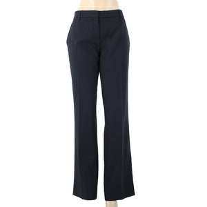 Prada Sz 46 x 33.5 Navy Slash Pockets No Fabric Label Dress Pant