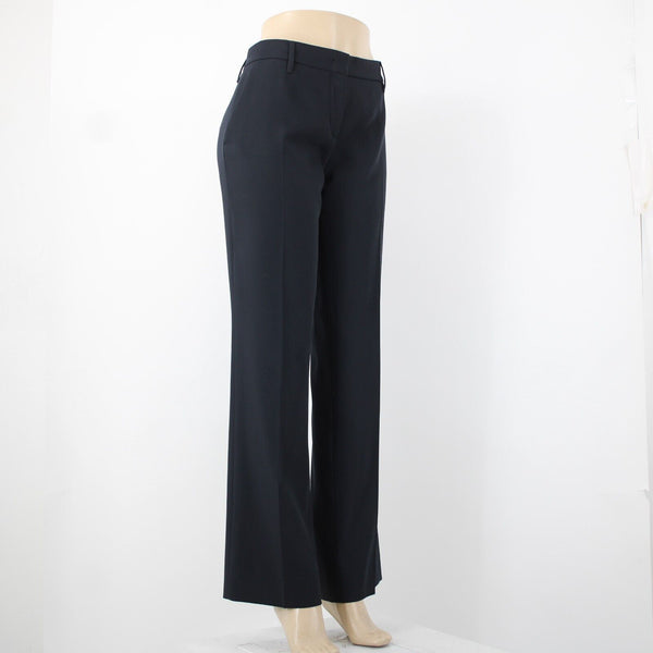 Prada Sz 46 x 33.5 Navy Slash Pockets No Fabric Label Dress Pant