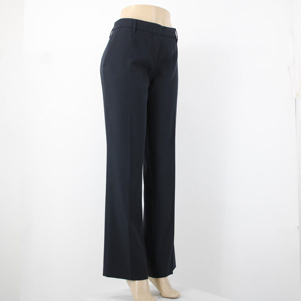 Prada Sz 46 x 33.5 Navy Slash Pockets No Fabric Label Dress Pant