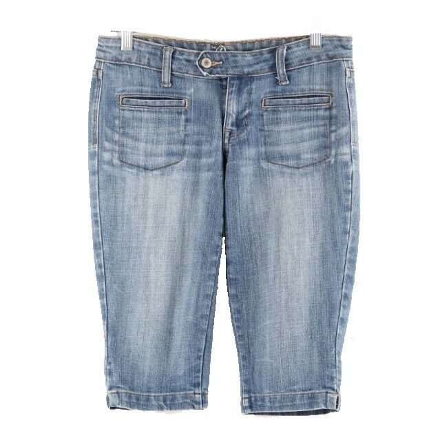 Old Navy The Diva Sz 4 x 15 Faded Blue Bermuda Cotton Blend Jean Shorts