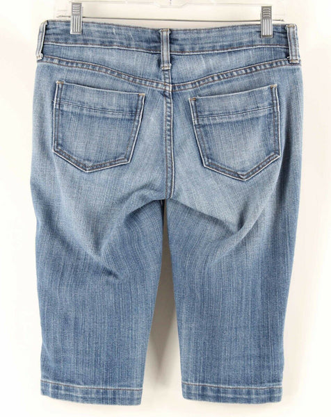 Old Navy The Diva Sz 4 x 15 Faded Blue Bermuda Cotton Blend Jean Shorts