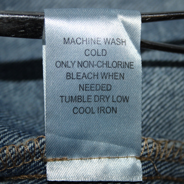 Originality NEW $58 Sz M Blue Denim Rock N Roll Patch 100% Cotton Jacket
