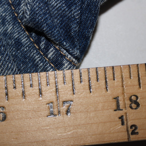 Originality NEW $58 Sz M Blue Denim Rock N Roll Patch 100% Cotton Jacket