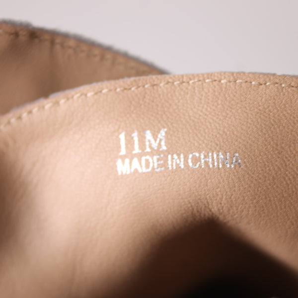 Linea Paolo Booties Sz 11 M gray Silver Hardware Zipper Suede Leather Ankle Boot