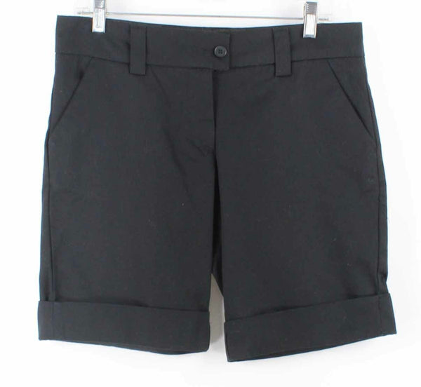 The Limited Drew? Sz 4 X 10 Black Cotton Blend Cuffed Walking Short